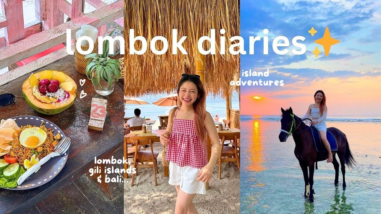 lombok diaries 🌊 island hopping, sunset horse ride 🌅 snorkelling, waterfalls, morning yoga 🧘🏻‍♀️