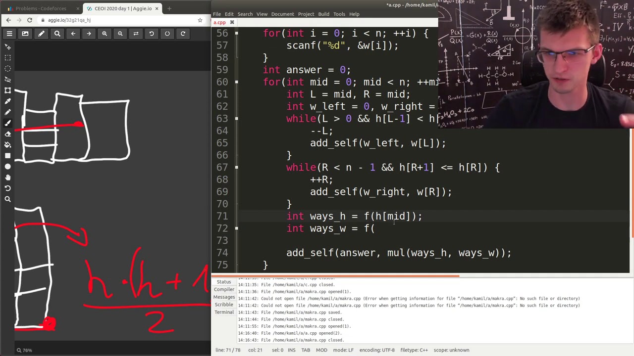CEOI 2020 Day 1 Screencast (Olympiad in Informatics)