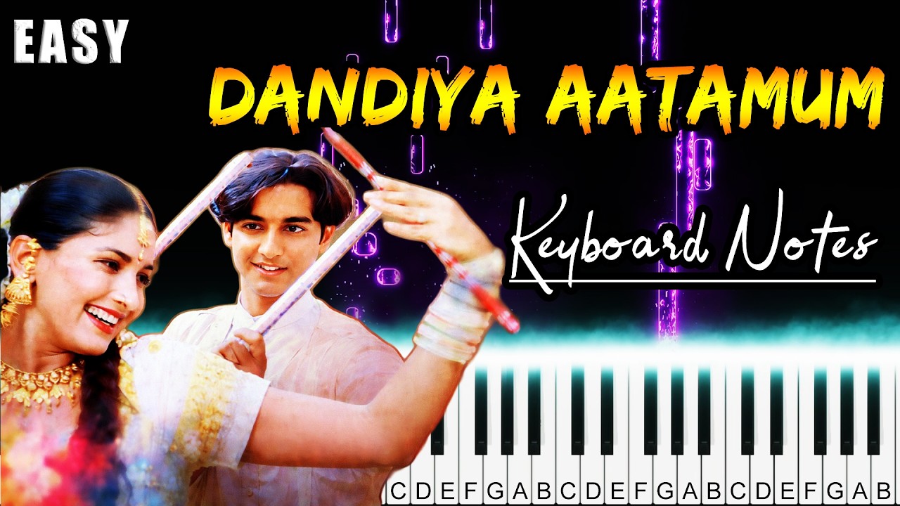 Dandiya Aatamum Aada Keyboard Cover | Piano Notes | Kadhalar Dhinam | AR Rahman | Fernandez