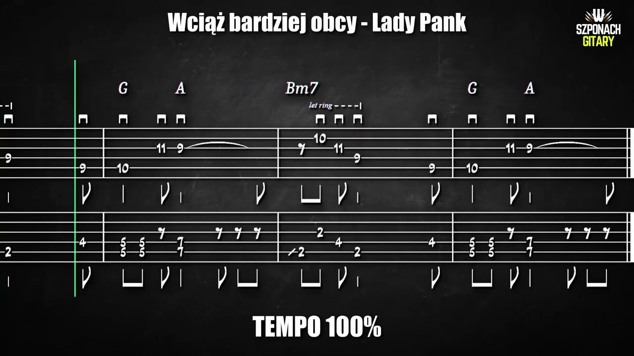 Wciąż bardziej obcy TAB INTRO DWIE GITARY