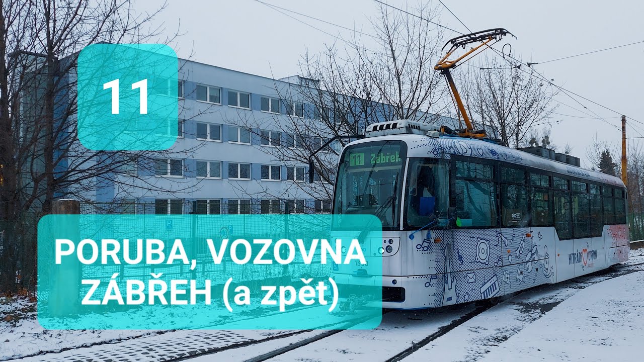 Ostravské tramvaje: linka č. 11 (Poruba, vozovna - Zábřeh a zpět)
