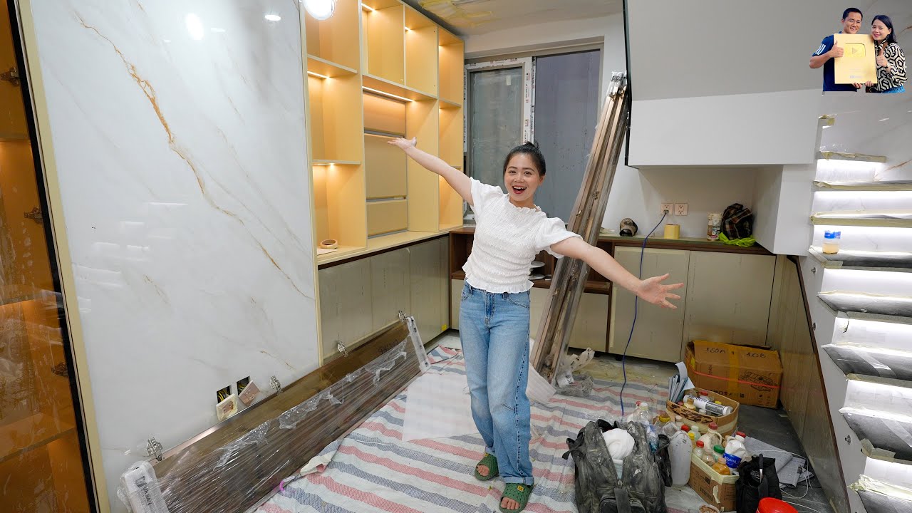 Thăm nhà Phạm Dũng Phan Diễm đang hoàn thiện chỉ còn 10 ngày là xong ăn Lẩu Hải sản mực trứng