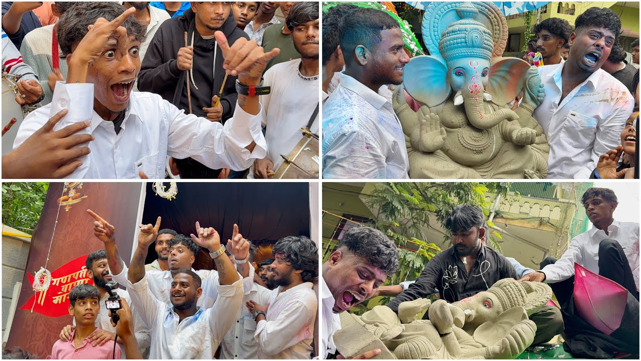 Sridhar mummy Team ganesh Aagman 2025 | Dancer chintu Dance | Dinakar | Sridhar mummy team ganesh 