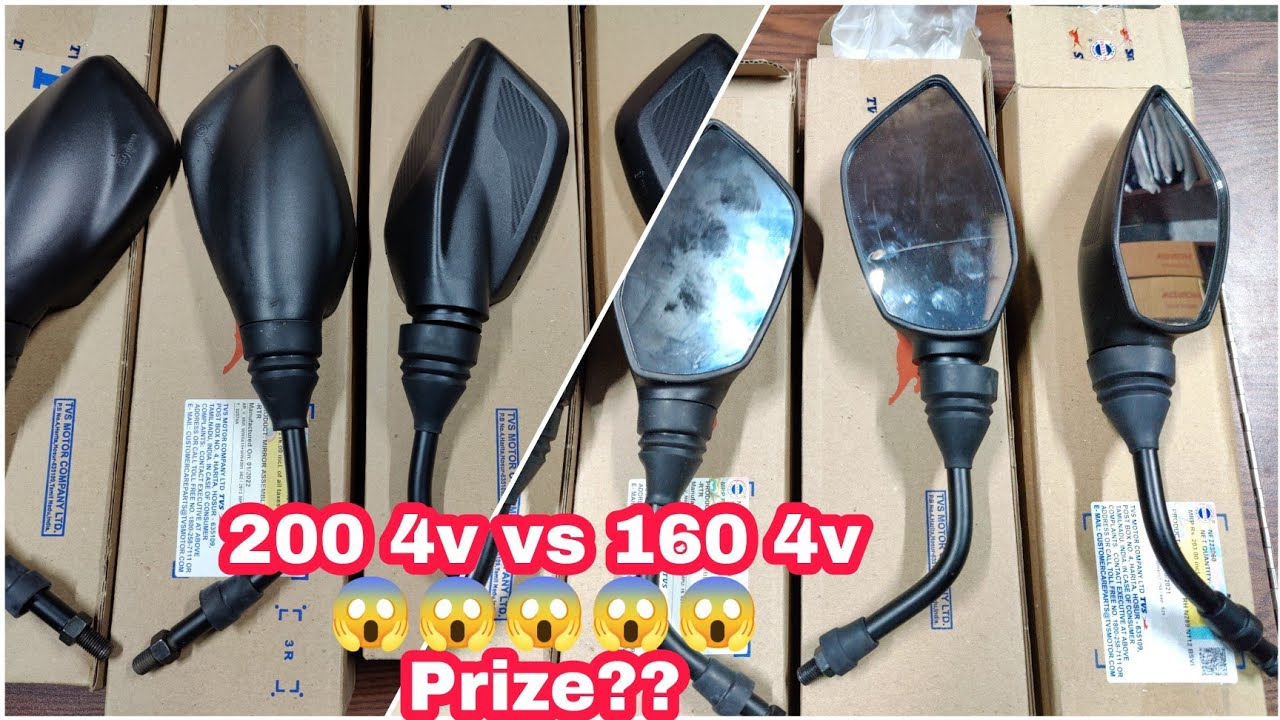 200 4v original looking glass vs Apache RTR 160 4v looking glass /  mirror / difference //Prize #4v