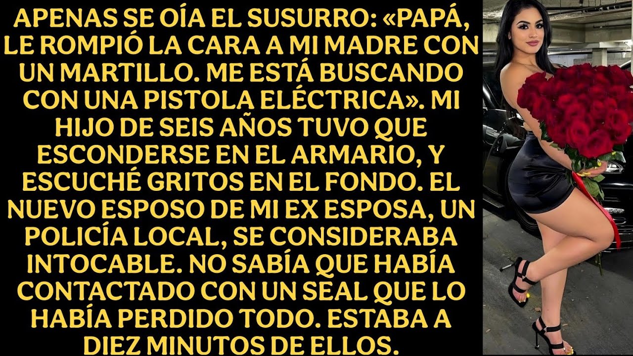 Apenas se oía el susurro: «Papá, le rompió la cara a mi madre con un martillo. Me está...