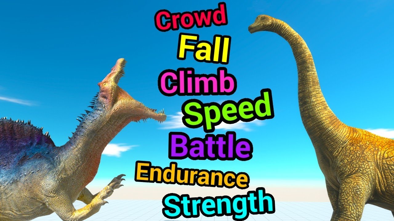 Battle ability Spinosaurus vs brachiosaurus animal revolt battle simulator