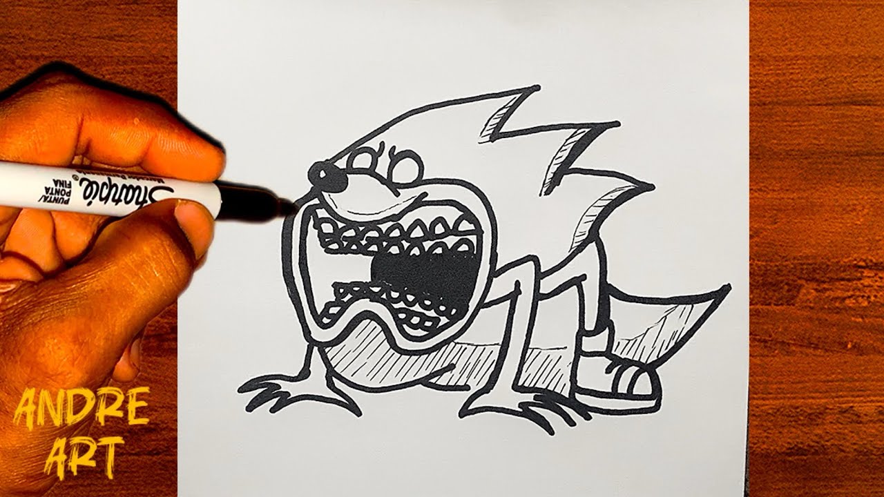How to Draw Shin Sonic Tapes | step by : step | como dibujar a shin sonic tapes