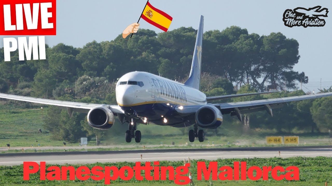🔴Live Planespotting Palma de Mallorca Spain Holiday Traffic🛬 #livestream