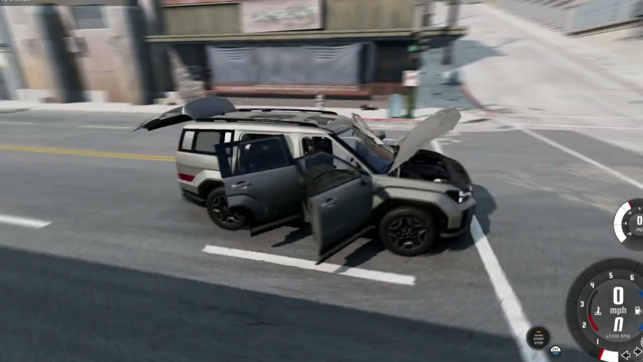 신형 싼타페 MX5 모든 문 열어봐요 BeamNG.drive