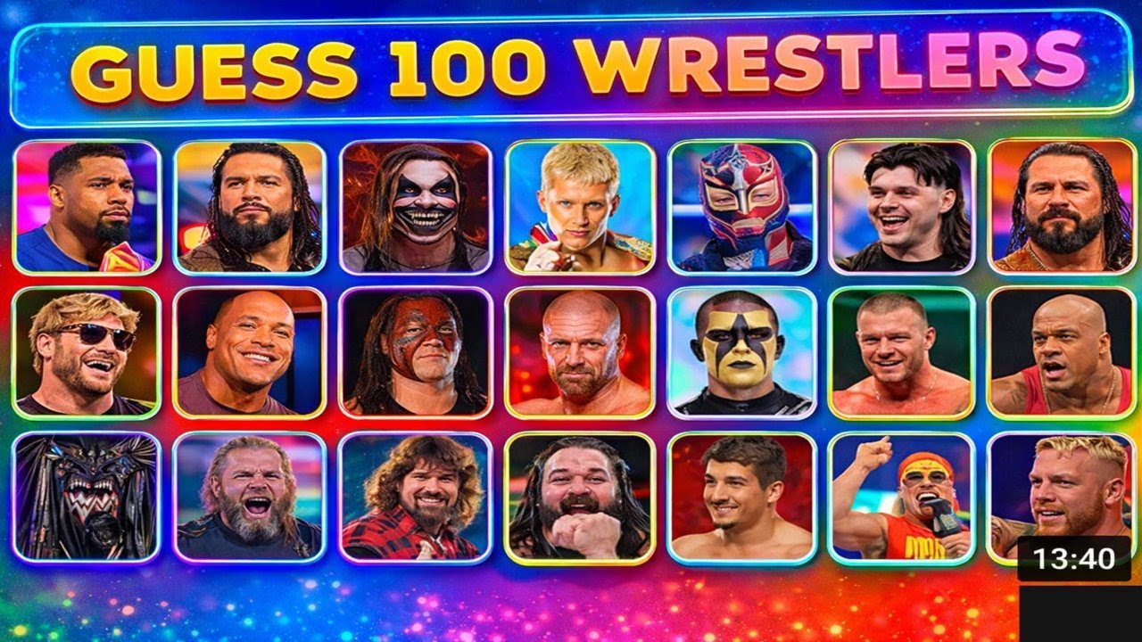 Guess These 100 WWE Superstar in Seconds | Visual WWE Quiz for True Fans