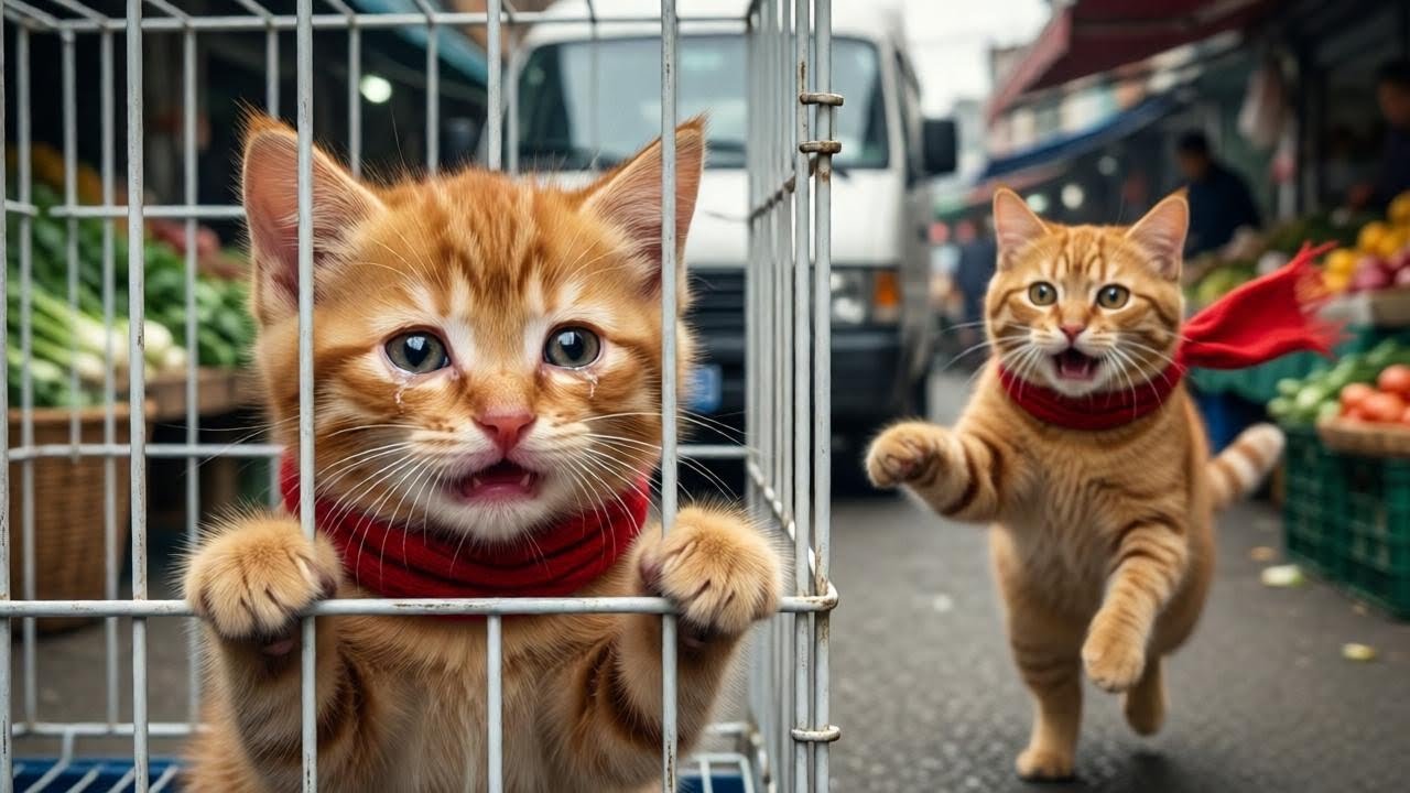 Mama Cat Saves Kitten from Car Animal Catcher | Emotional Animal Story 😿