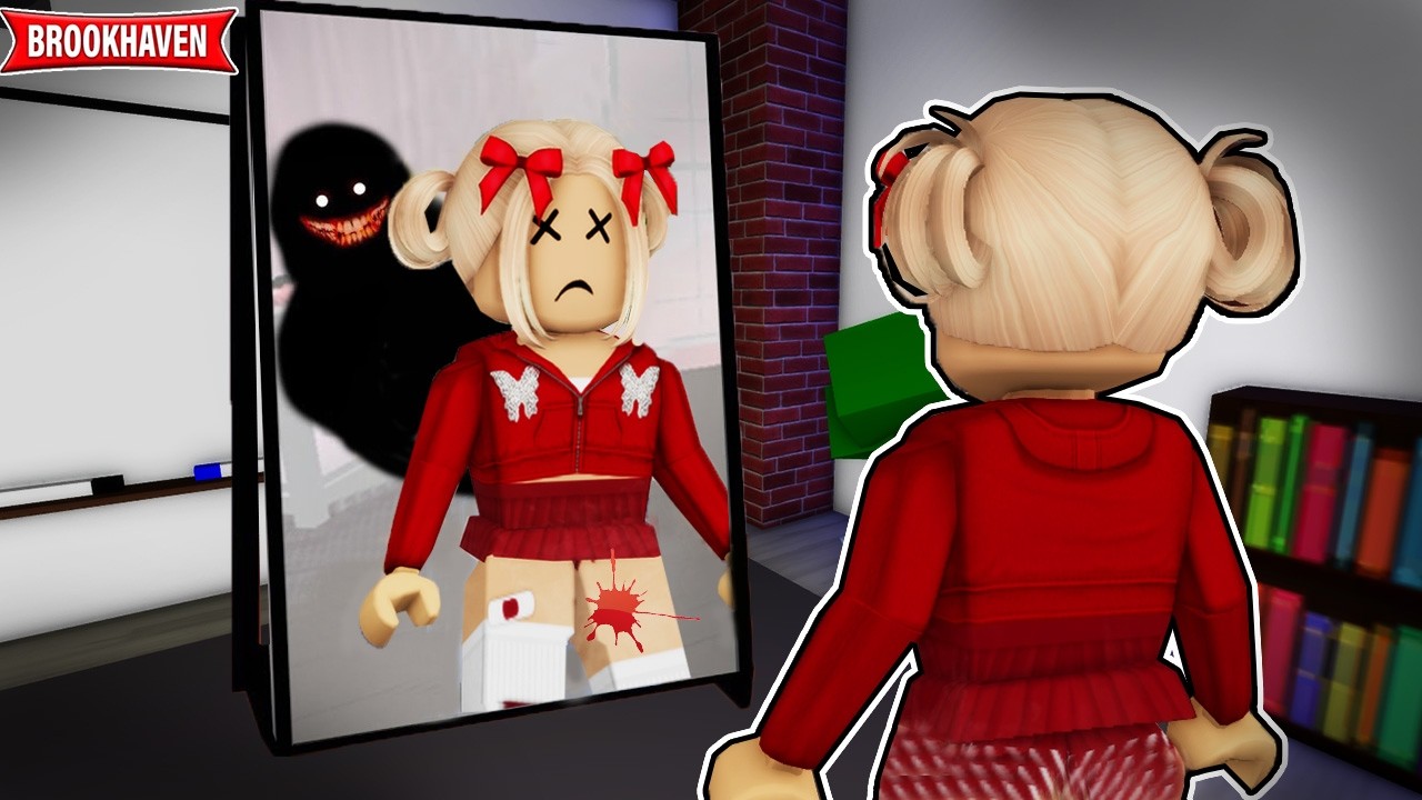 STRASZNE LUSTRO pokazuje MROCZNĄ PRAWDĘ w Strasznej Szkole&hellip; 😱 STRASZYW&Oacute;WKA #4 (Roblox Brookhaven)