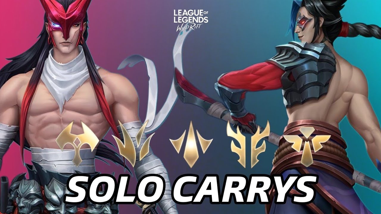 THE BEST SOLO CARRY CHAMPIONS OF WILD RIFT PATCH 7.1E AND THEIR BUILDS 🔥