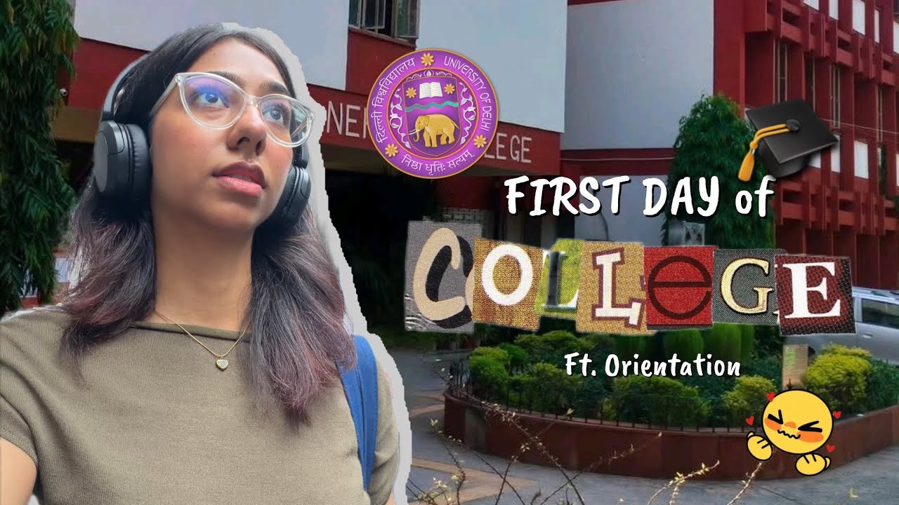 Attending orientation at DELHI UNIVERSITY! 🪷 | Unofficial First Day of College 🛺✨ 