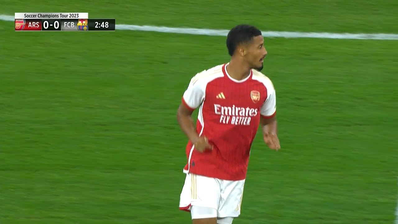 William Saliba vs Barcelona Pre-Season 23/24 (HD)
