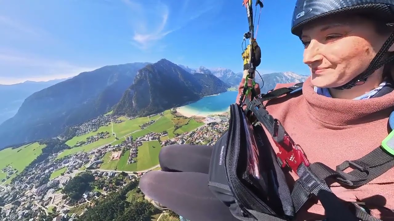 Anfänger Gleitschirmflug mit Starkwindlandung / Rofan Oktober 2023 Flug #4