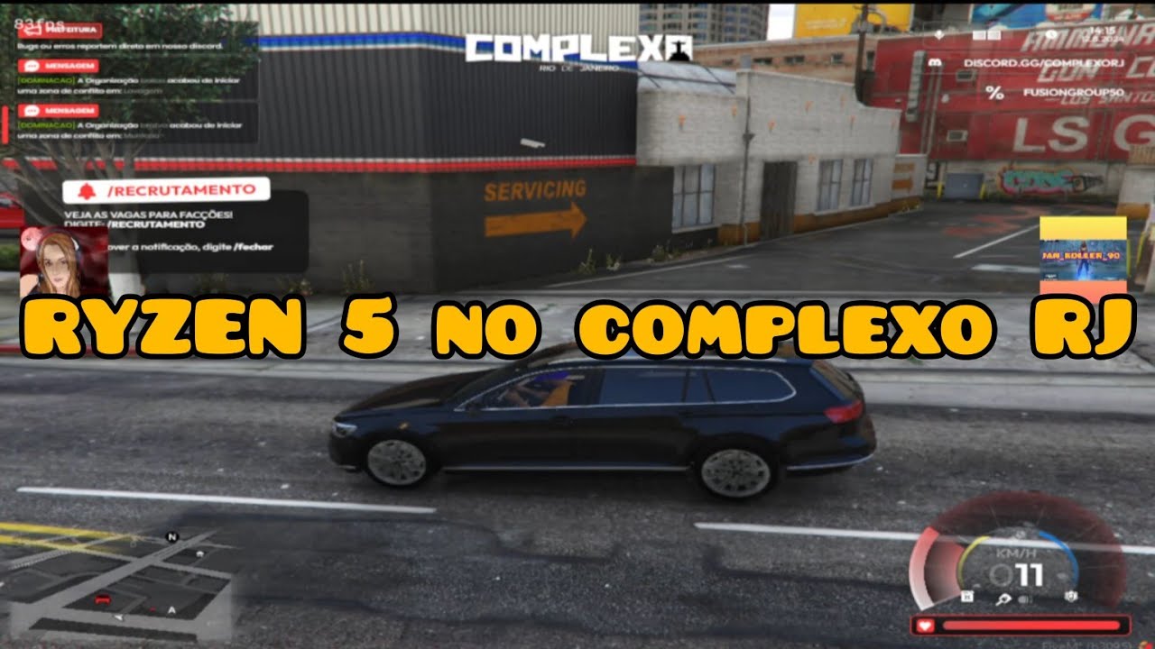 GTAV RP PvP fugas testando meu PC novo Ryzen 5 5500 + rx580 no complexo RJ no GTA RP