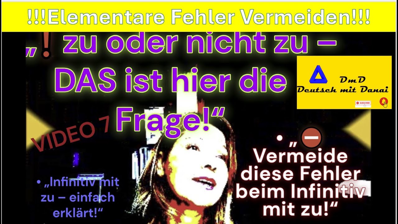 Deutsch B1-B2-C1 /Video Gramm 7#Elementare Fehler vermeiden