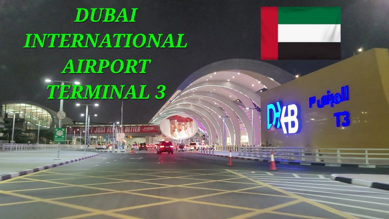 DUBAI INTERNATIONAL AIRPORT TERMINAL 3 NIGHT DRIVE 24 August 2023(@roaddrive2020 )