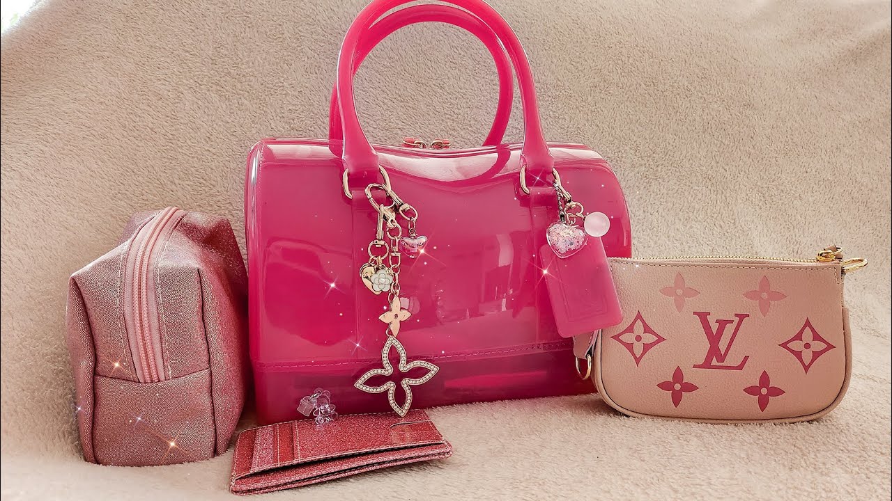 What's in my PINK jelly handbag/Candy bag dupe from Amazon