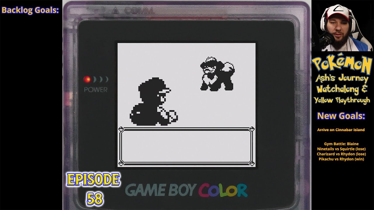 Pokemon: Ash's Journey; Watchalong & Yellow Playthrough #58