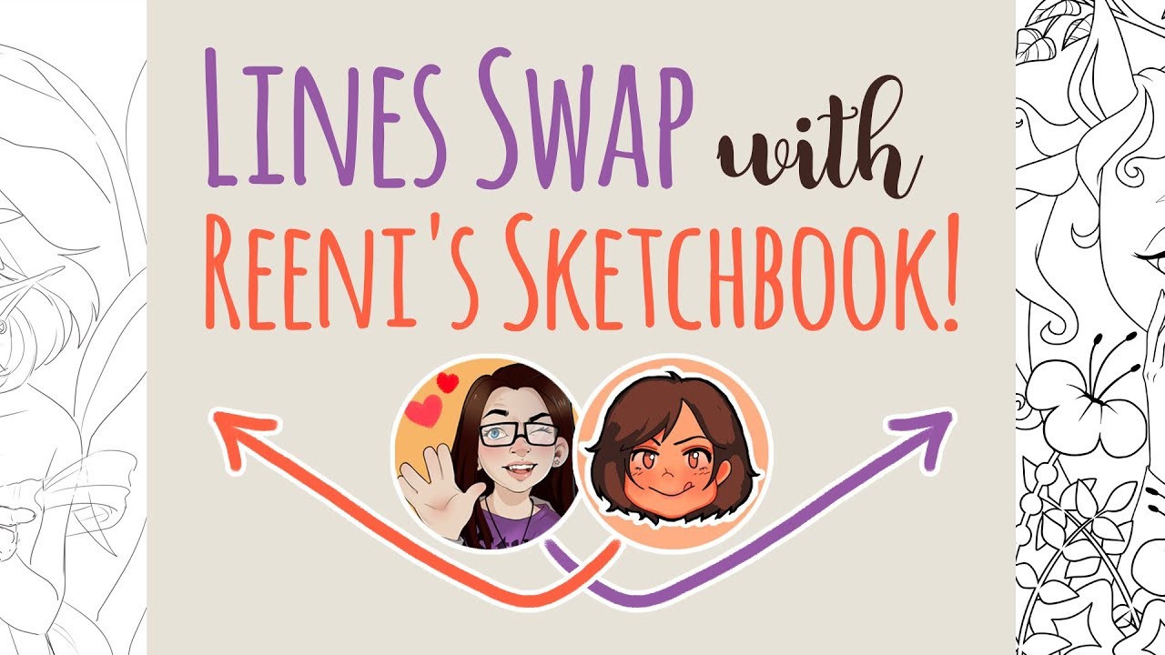 Lineart Swap Collab with Reeni's Sketchbook - Trying Studio 71 Markers!