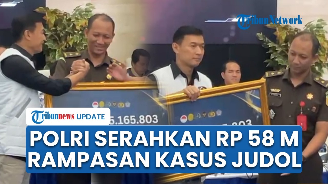 Penampakan Gunungan Uang Rp 58 Miliar Hasil Rampasan Kasus Judi Online, Polri Serahkan ke Negara