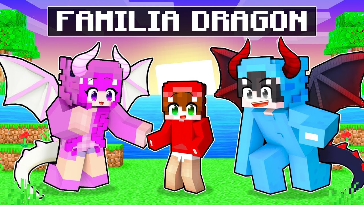 Adoptado por una FAMILIA DRAGÓN en Minecraft!