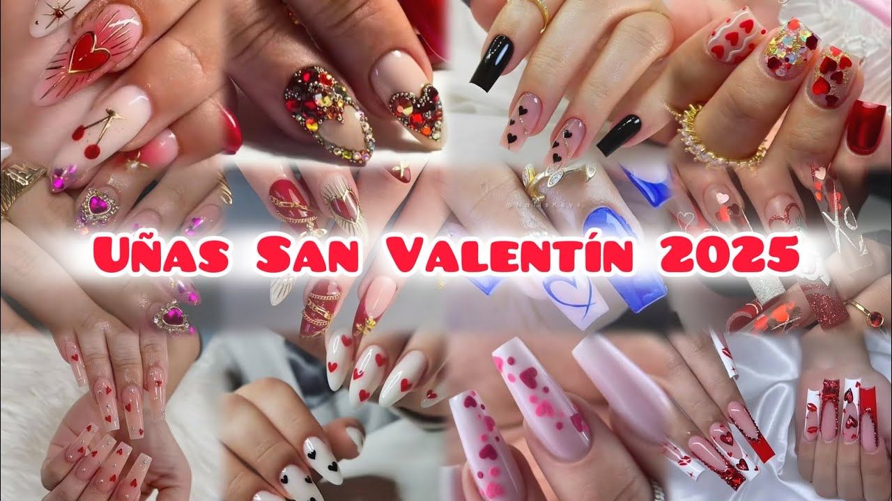 Ideas de uñas SAN VALENTÍN 2025♥️ diseños nuevos y en tendencia ✨