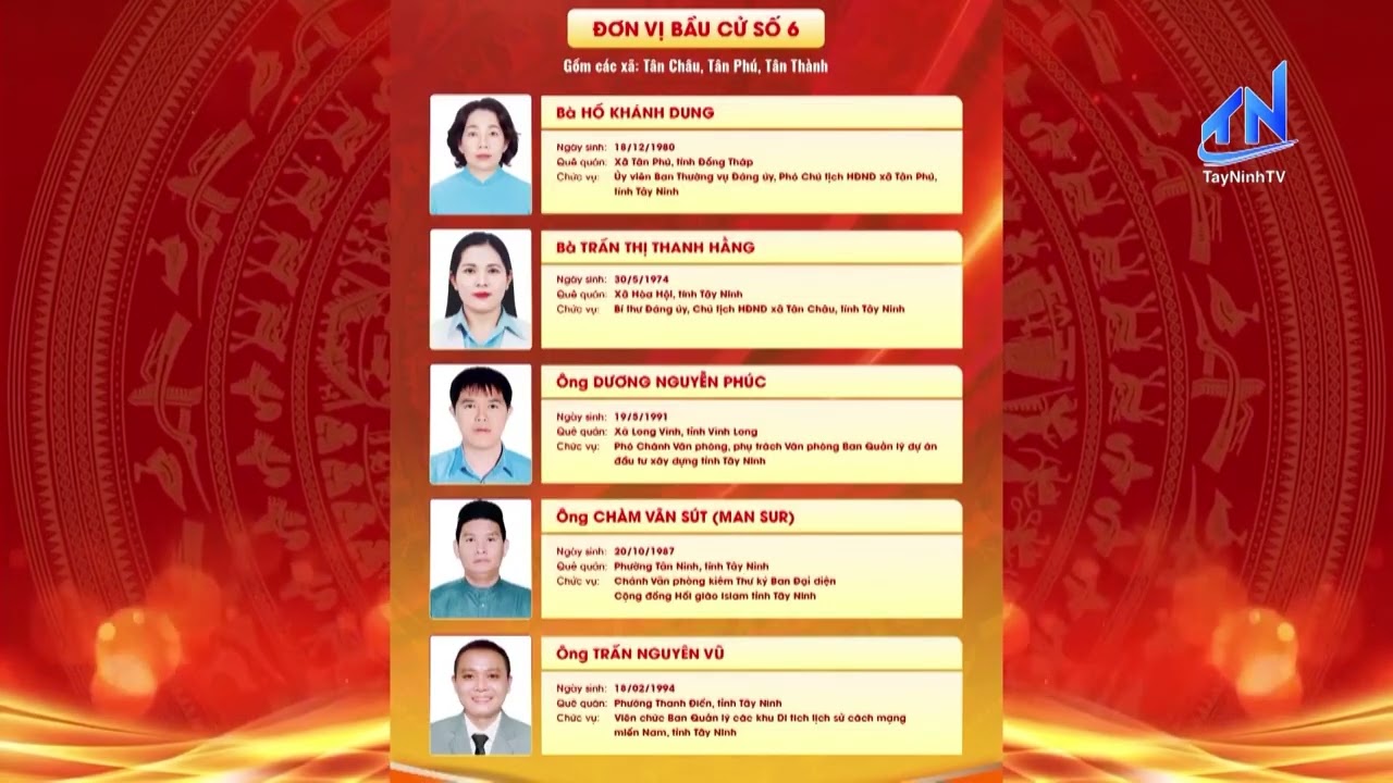 Ứng cử viên đại biểu HĐND tỉnh đơn vị bầu cử số 6 tiếp xúc cử tri vận động bầu cử | TayNinhTV