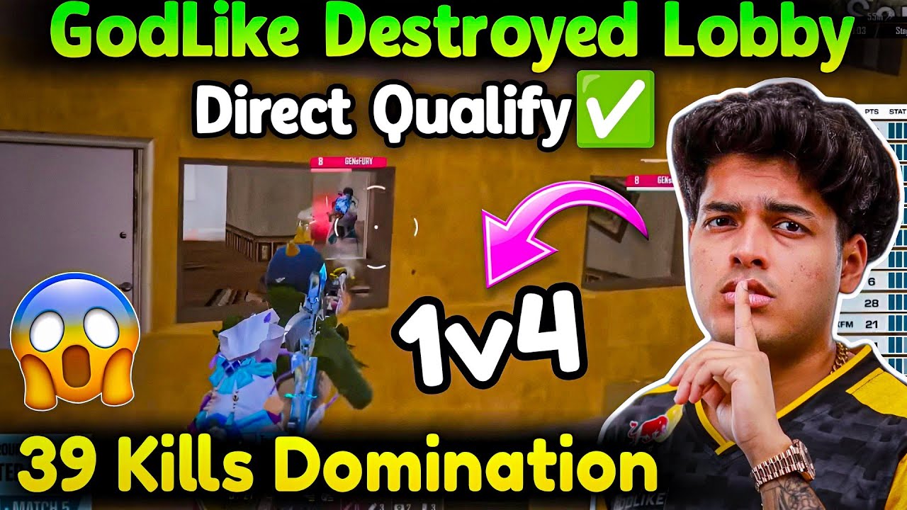 GodLike Direct Qualified✅ GodL vs Soul🚀 Spower 1v4😤 GodLike 39 Kills🔥