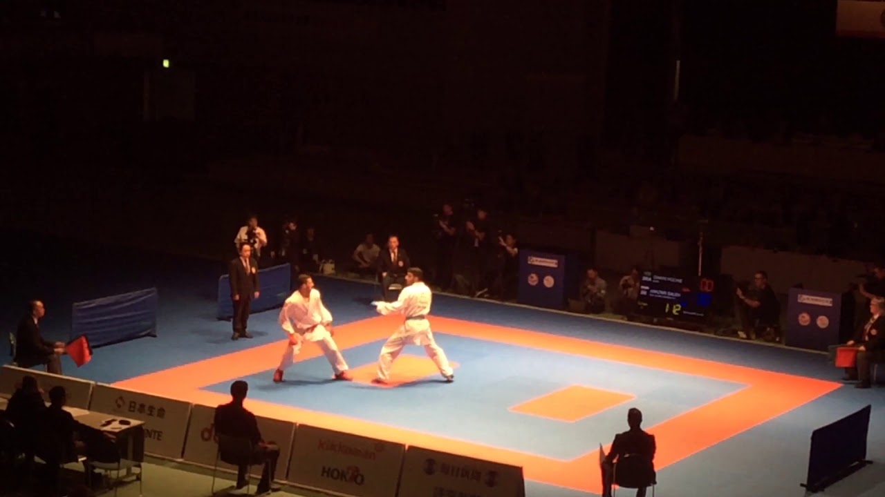 Karate 1 Okinawa 2017 - Final Male Kumite +84kg Daikhi Hocine (BRA) vs. Abazari Saleh (IRI)