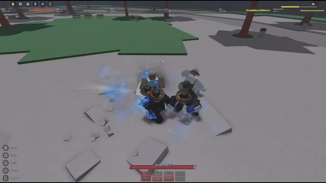Roblox The Strongest battlegrounds beating another wolf lv threat