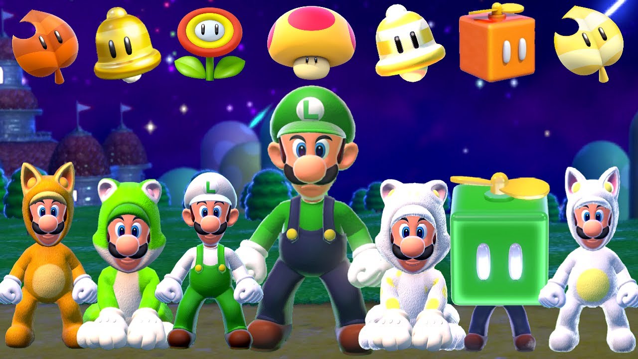 Super Mario 3D World + Bowser's Fury - All Luigi Power Ups