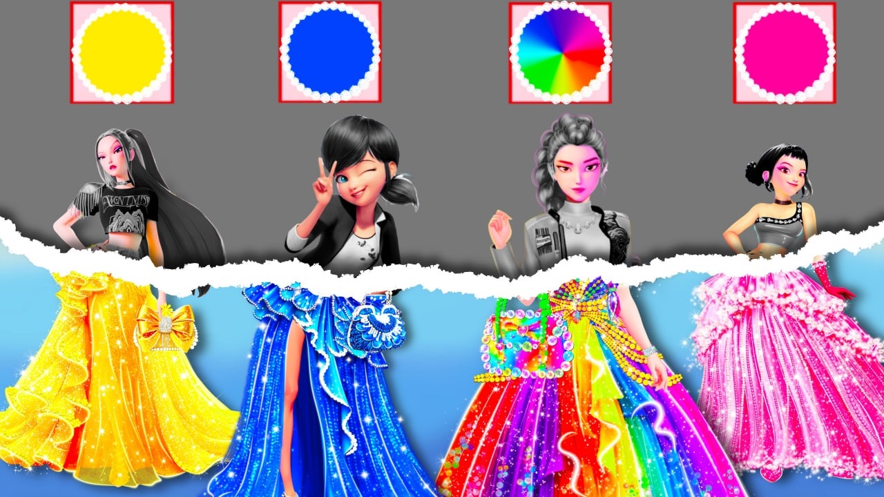 Rumi, Mira, Zoey, Ladybug Colors Switch Up | Fashion Glow Up
