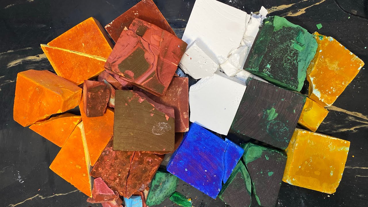Dyed Crispy Blocks Gym Chalk asmr | Gym Chalk asmr