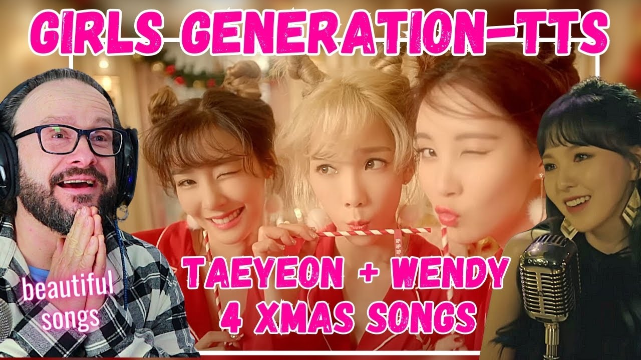Girls Generation SNSD, Taeyeon and Wendy (Red Velvet) Christmas Songs reaction