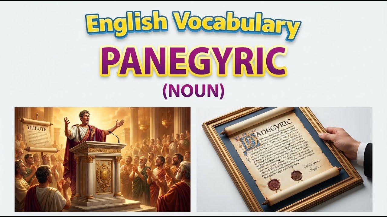 1810) Panegyric –  Word Meaning, word use,  Synonyms & Antonyms  |  English vocab builder