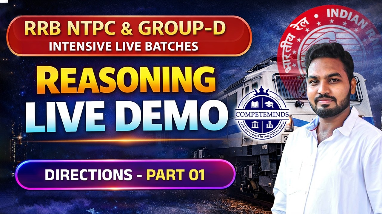 RRB NTPC & GROUP D 2026 | Reasoning Directions  Part 1 | Siva Reddy Logics