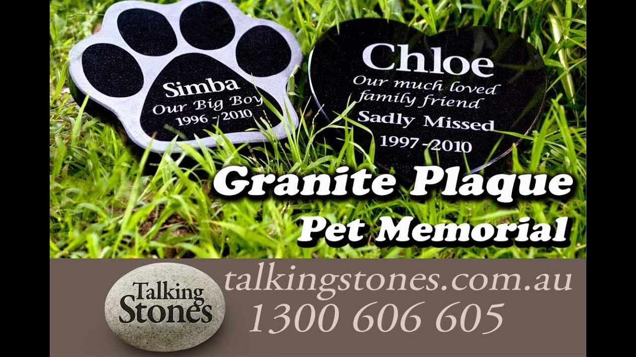 Pet Memorial Granite Plaque