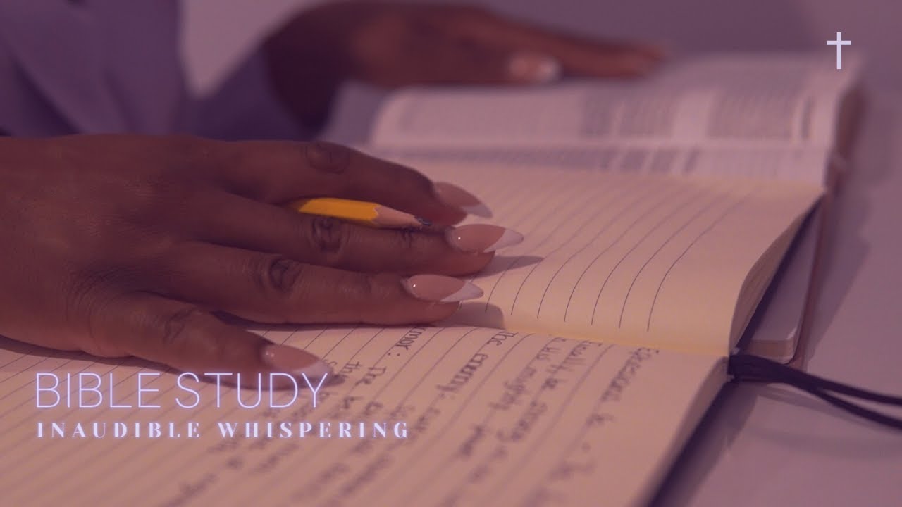 [ASMR] Inaudible Whispering | Crinkles and Tingles | 📖 Bible Study + Writing w/ Pencil