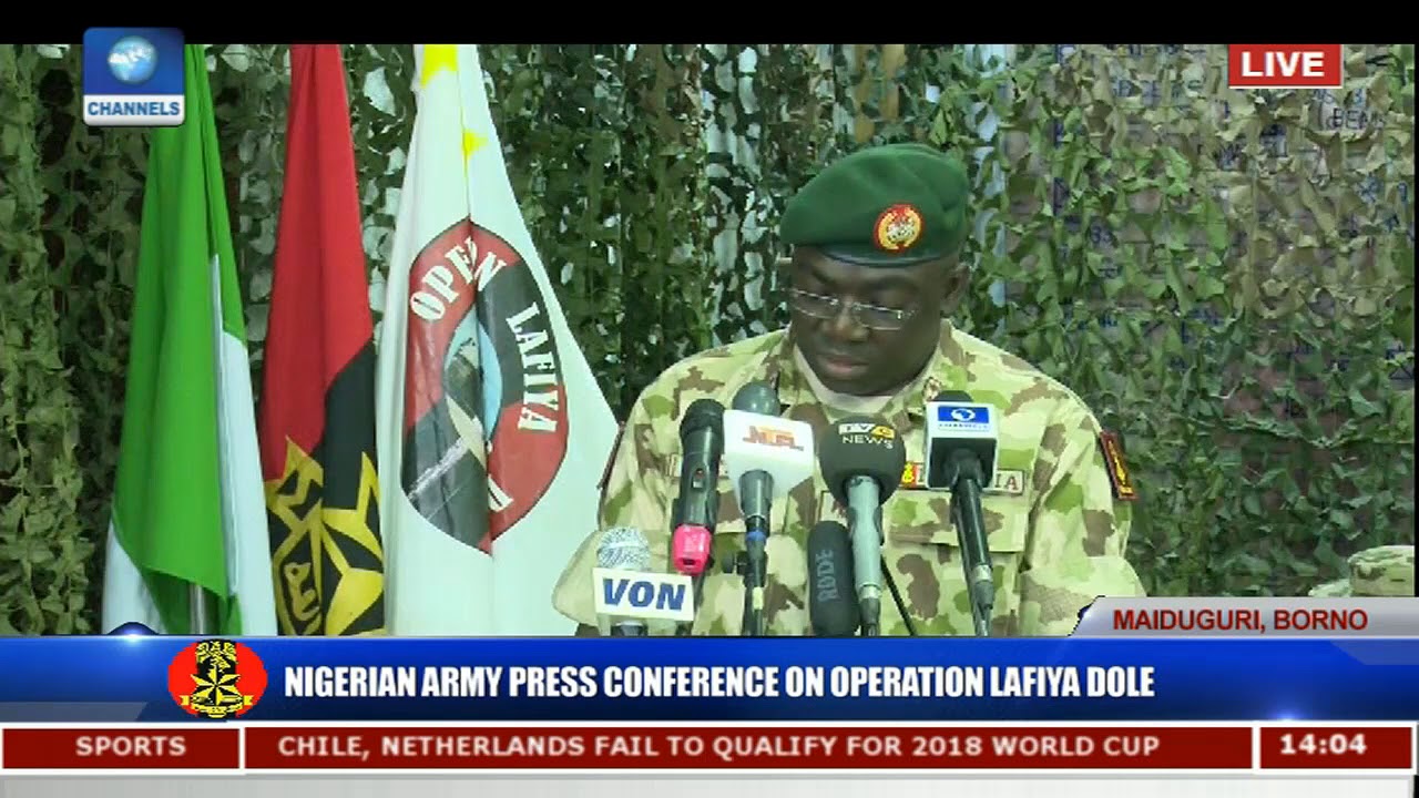 Nigerian Army Press Conference On Operation Lafiya Dole Pt.1