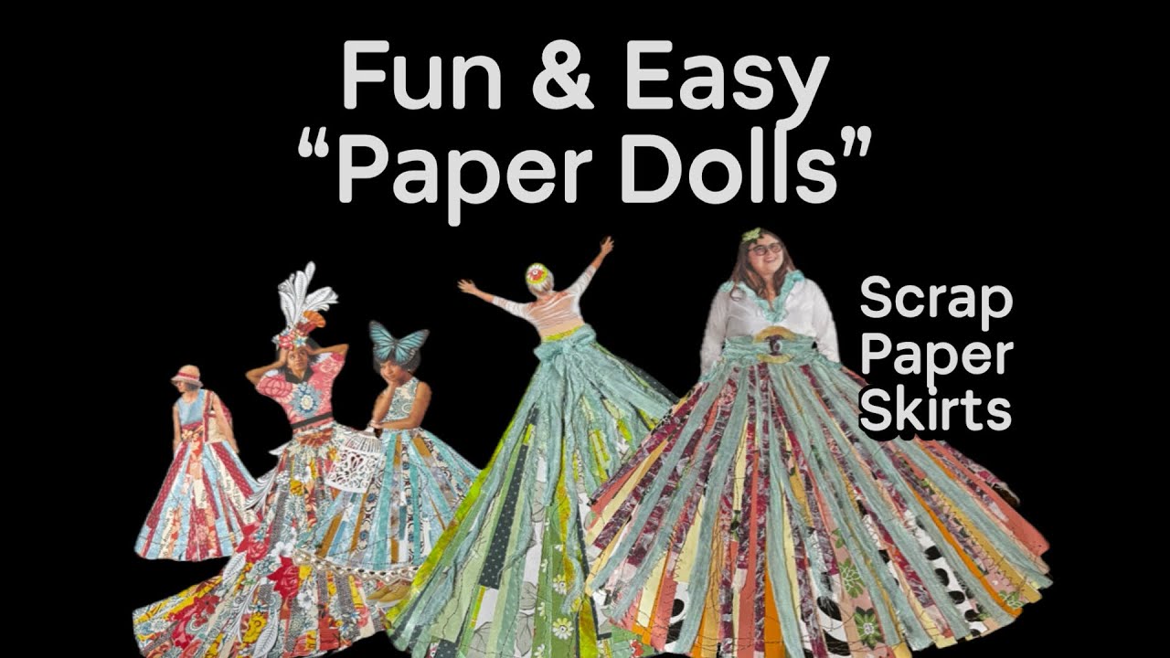 Лоскутная юбка «Бумажные куклы» из журналов и обрезков бумаги