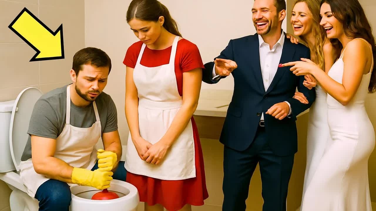 OBRIGARAM O CASAL HUMILDE A LIMPAR O BANHEIRO NA FESTA DE GALA… E O QUE ELES FIZERAM FOI…