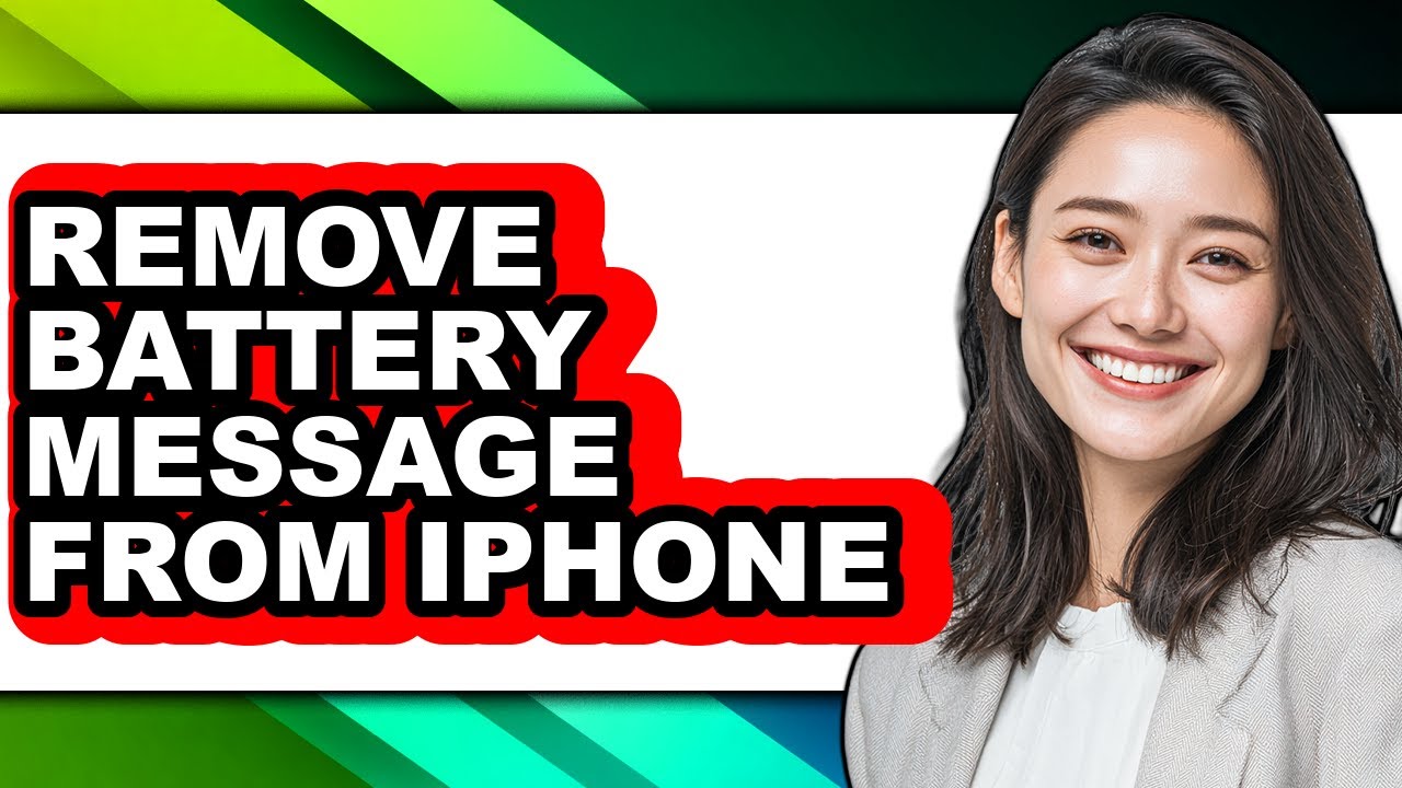 How to Remove Battery Message from Iphone - Full Guide