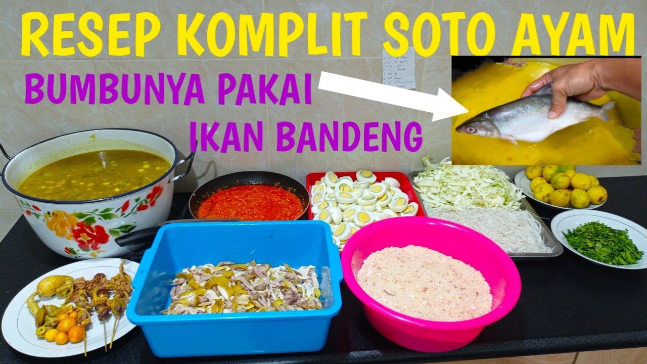 SOTO AYAM & JEROAN || RESEP KOMPLIT DARI BUMBU,KUAH,KOYA & SAMBAL SEMUA BIKIN SENDIRI