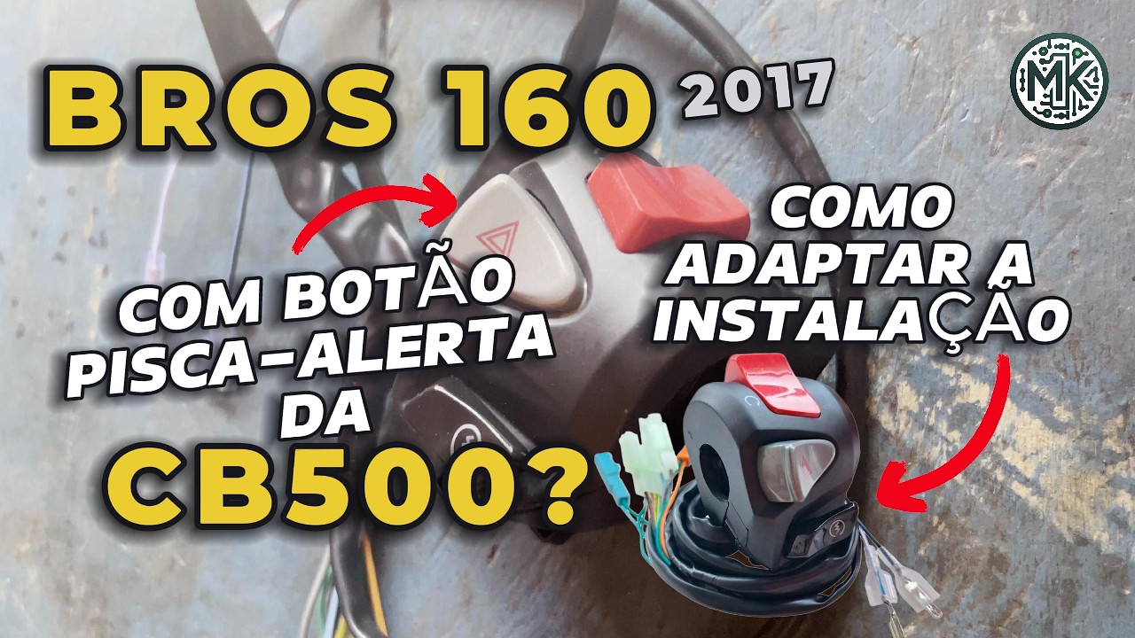 COMO INSTALAR PUNHO CB500 NA BROS 160: Passo a passo das cores dos fios!