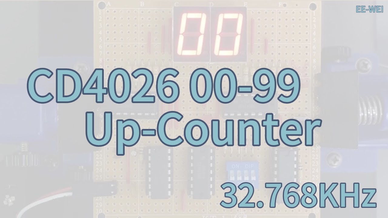 [Logic Circuit] CD4026 00-99 Up-Counter. 32.768khz Crystal Oscillator.