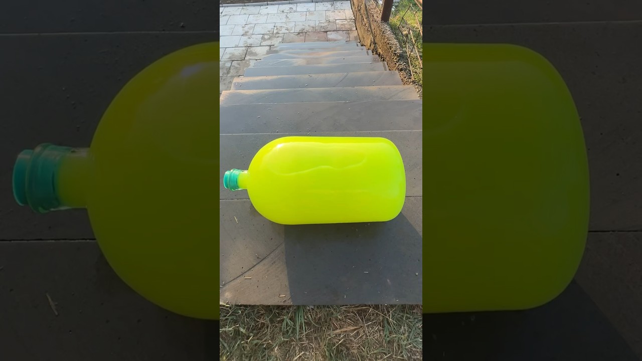 Bottle vs Stairs⚠️🔥 Rolling Bottles till the end ! #shorts #satisfying