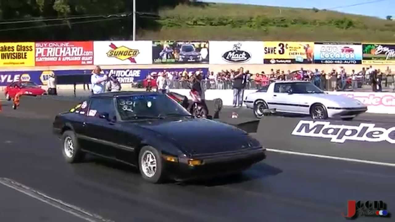 Topo's rx7 wheelie at Maple Grove 2014